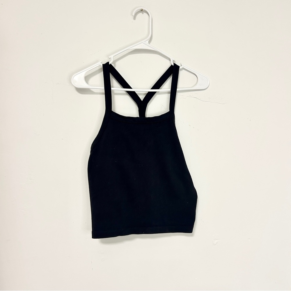 Black ribbed Women's Tank Top